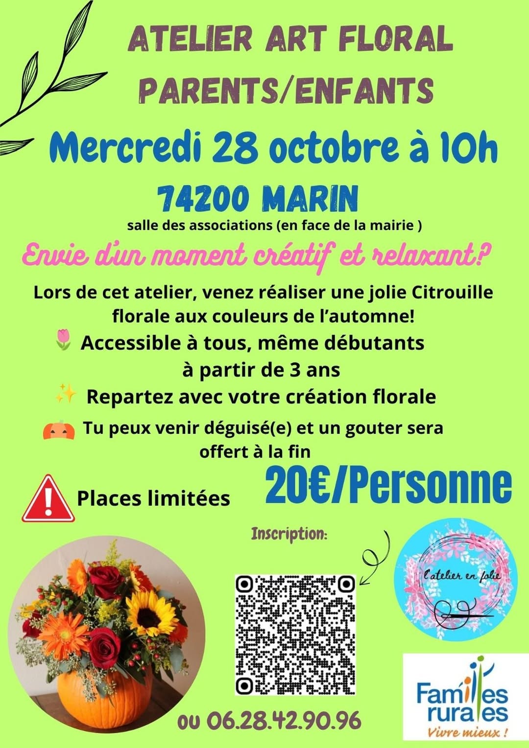 Atelier d’art floral parents/enfants
