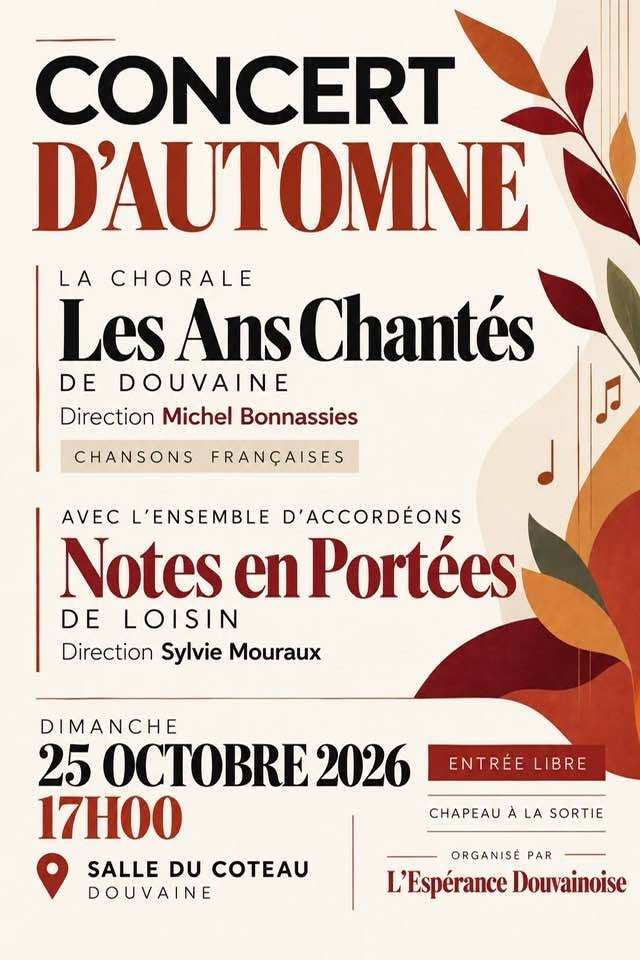 Concert d&rsquo;automne