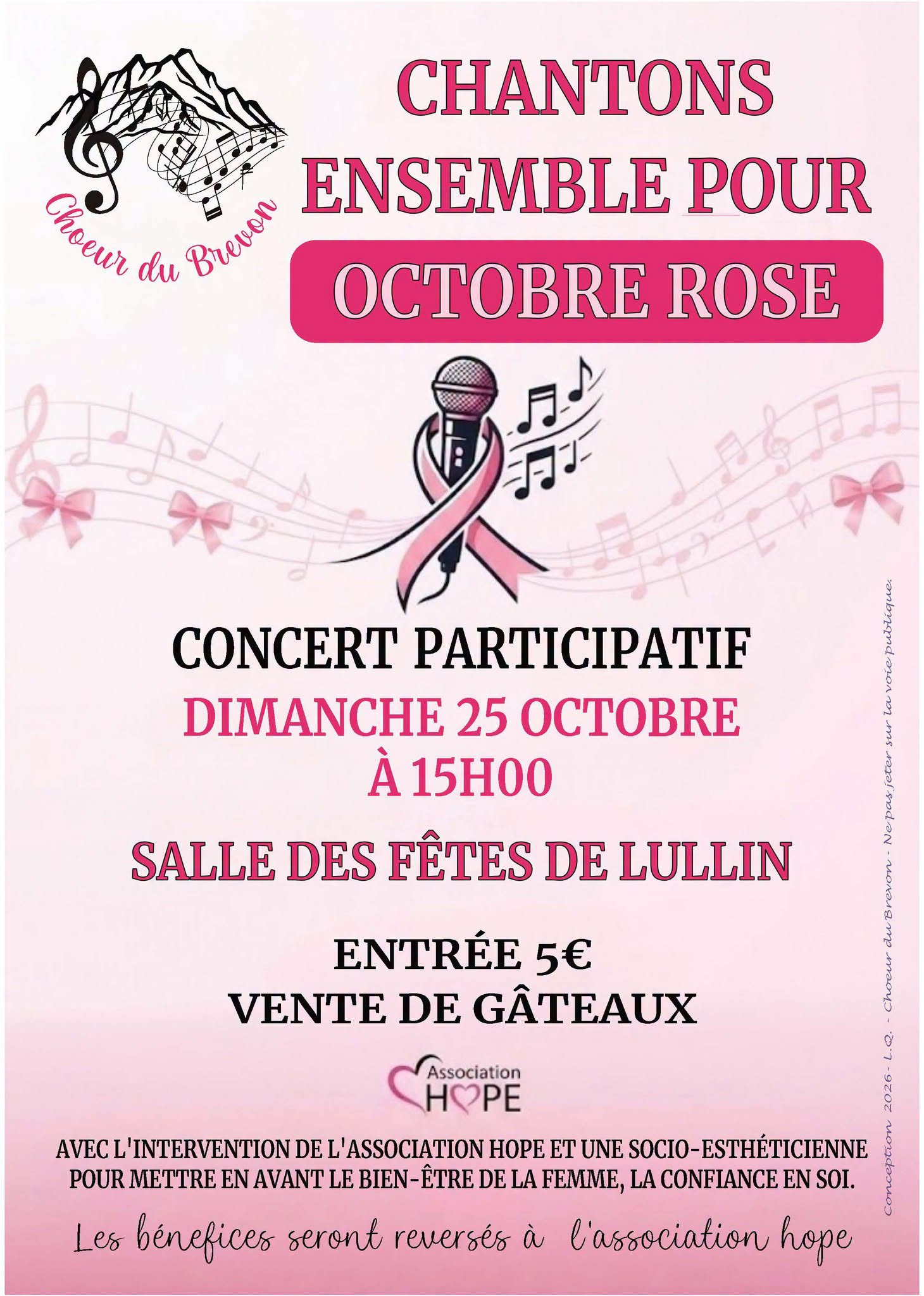Concert participatif Octobre Rose