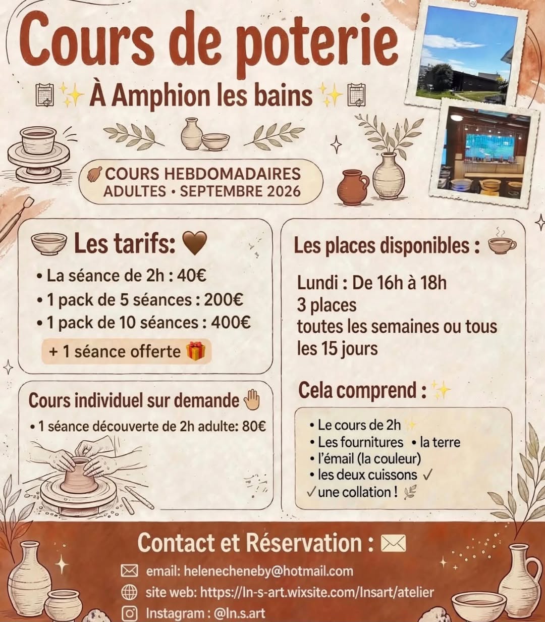 Cours de poterie