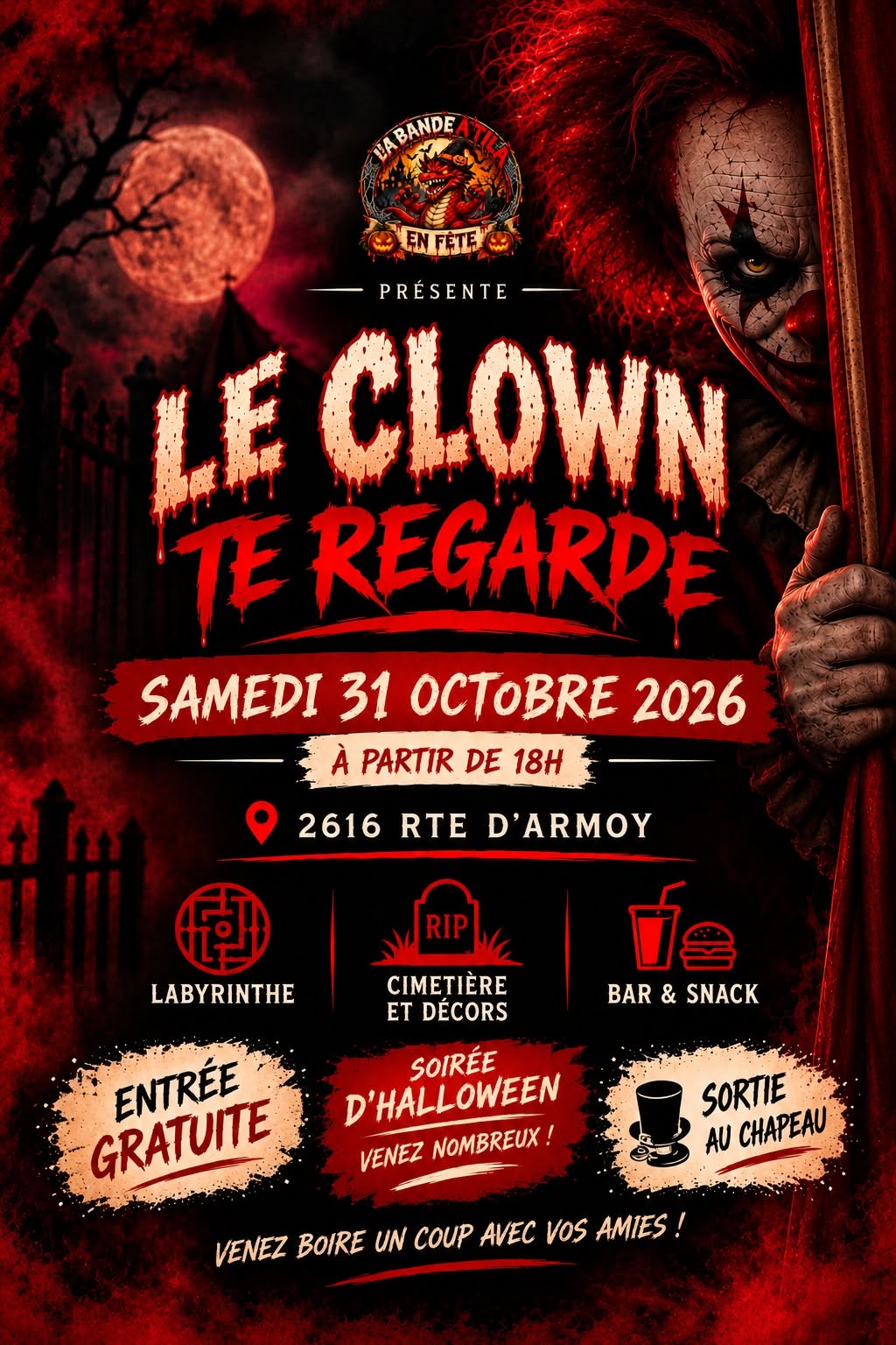 Le clown te regarde