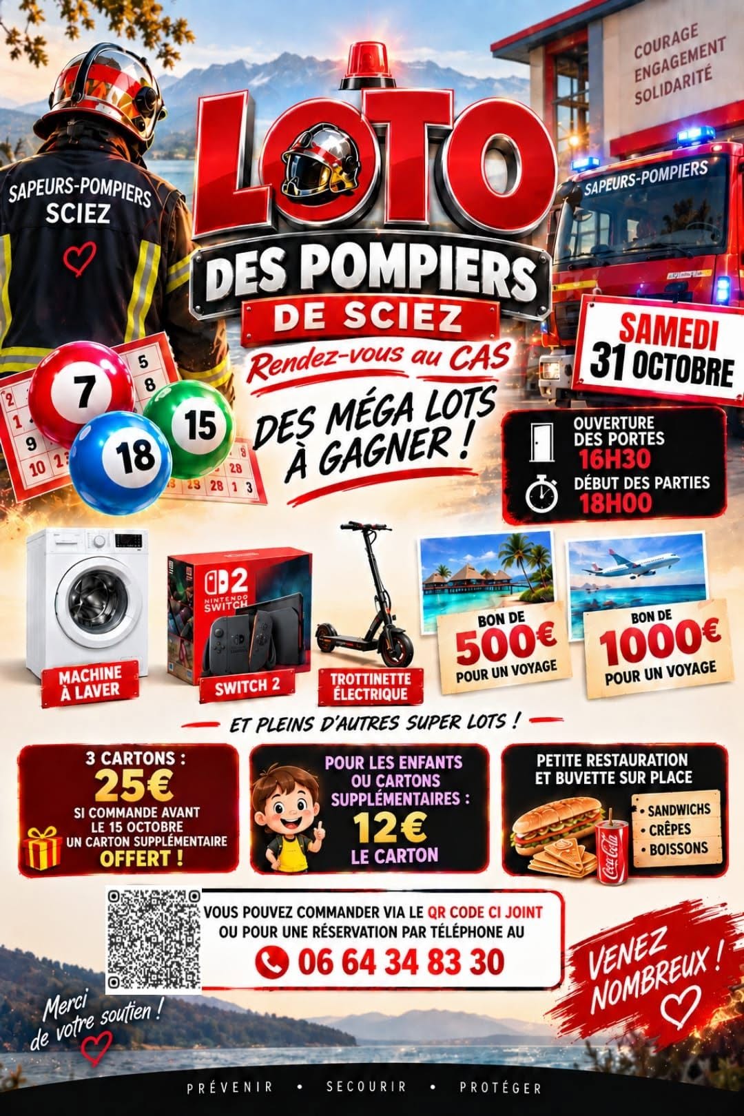 Loto des pompiers de Sciez