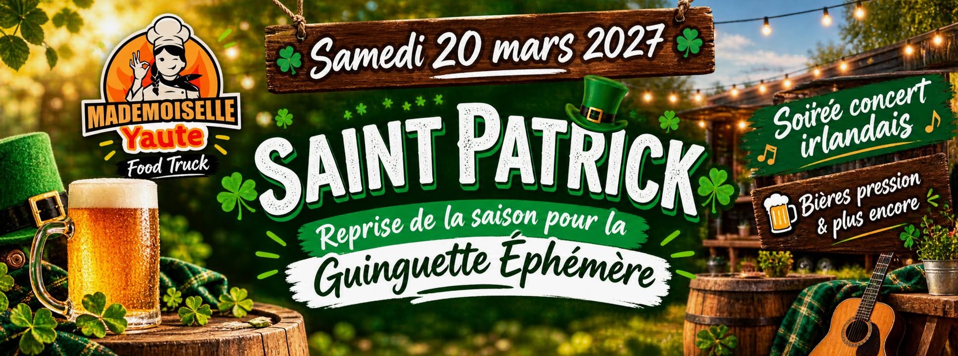 Saint Patrick – Ouverture de la saison pour la Guinguette Éphémère