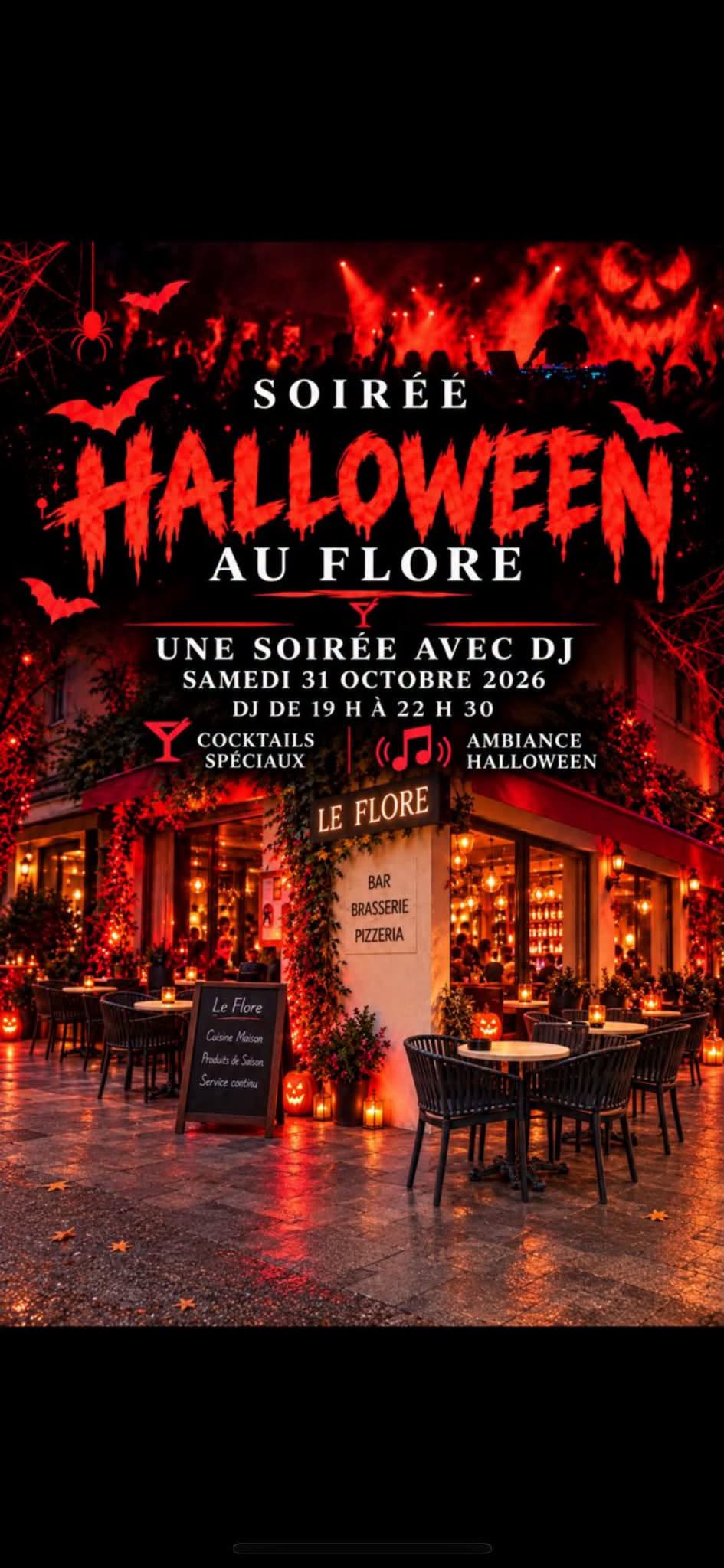 Soirée Halloween au Flore