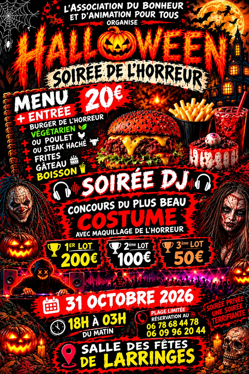 Halloween soirée de l&rsquo;horreur